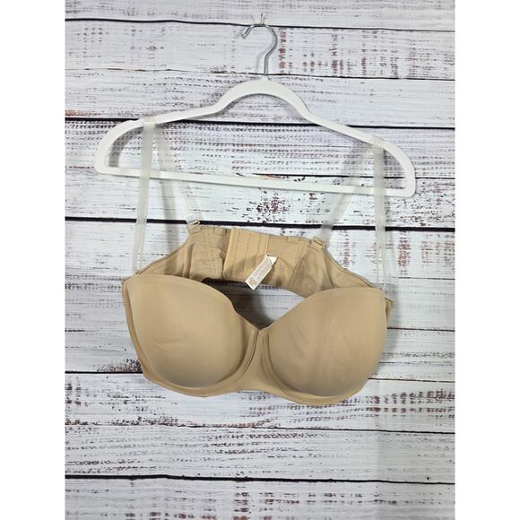Cacique Women's tan strapless bra in size 42D - Picture 1 of 3